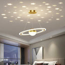 GobekUsa LED Gypsophila Chandelier for Modern Living Room Decor - Crown Ceiling Pendant Light