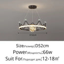 GobekUsa LED Gypsophila Chandelier for Modern Living Room Decor - Crown Ceiling Pendant Light