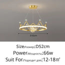 GobekUsa LED Gypsophila Chandelier for Modern Living Room Decor - Crown Ceiling Pendant Light