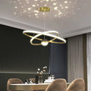 GobekUsa LED Gypsophila Chandelier for Modern Living Room Decor - Crown Ceiling Pendant Light