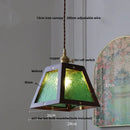 GobekUsa LED Hanging Lamp Copper Walnut Wood Pendant Light