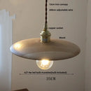 GobekUsa LED Hanging Lamp Copper Walnut Wood Pendant Light