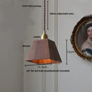 GobekUsa LED Hanging Lamp Copper Walnut Wood Pendant Light