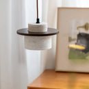 GobekUsa LED Hanging Lamp: Yellow Travertine Japanese Style Pendant Light for Home Decoration