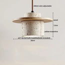 GobekUsa LED Hanging Lamp: Yellow Travertine Japanese Style Pendant Light for Home Decoration