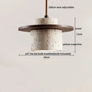 GobekUsa LED Hanging Lamp: Yellow Travertine Japanese Style Pendant Light for Home Decoration