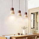 GobekUsa LED Hanging Lamps Yellow Travertine Pendant Lighting for Bedroom Living Dining Room