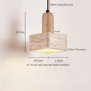 GobekUsa LED Hanging Lamps Yellow Travertine Pendant Lighting for Bedroom Living Dining Room