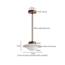 GobekUsa LED Hanging Lamps Yellow Travertine Pendant Lighting for Bedroom Living Dining Room