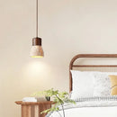GobekUsa LED Hanging Lamps Yellow Travertine Pendant Lighting for Bedroom Living Dining Room