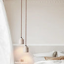 GobekUsa LED Hanging Light Fixture Yellow Travertine Nordic Wire Adjustable Pendant Lamp