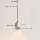 GobekUsa LED Hanging Light Fixture Yellow Travertine Nordic Wire Adjustable Pendant Lamp