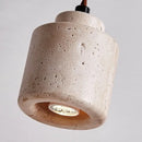 GobekUsa LED Hanging Light Fixture Yellow Travertine Nordic Wire Adjustable Pendant Lamp