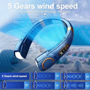 Modern blue & white neck cooling fan with colorful atmosphere lights by Decorbites