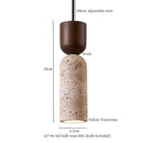 GobekUsa LED Hanging Pendant Light Mid-Century Modern Yellow Travertine Wood Living Room