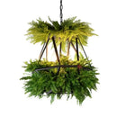 GobekUsa LED Hanging Plants Chandelier for Living Room - Eye Protection Green Light