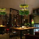 GobekUsa LED Hanging Plants Chandelier for Living Room - Eye Protection Green Light