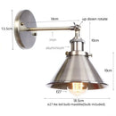 GobekUsa LED Indoor Wall Lamps Silver for Bathroom Mirror Stair Dinning Room Home Decor