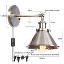 GobekUsa LED Indoor Wall Lamps Silver for Bathroom Mirror Stair Dinning Room Home Decor