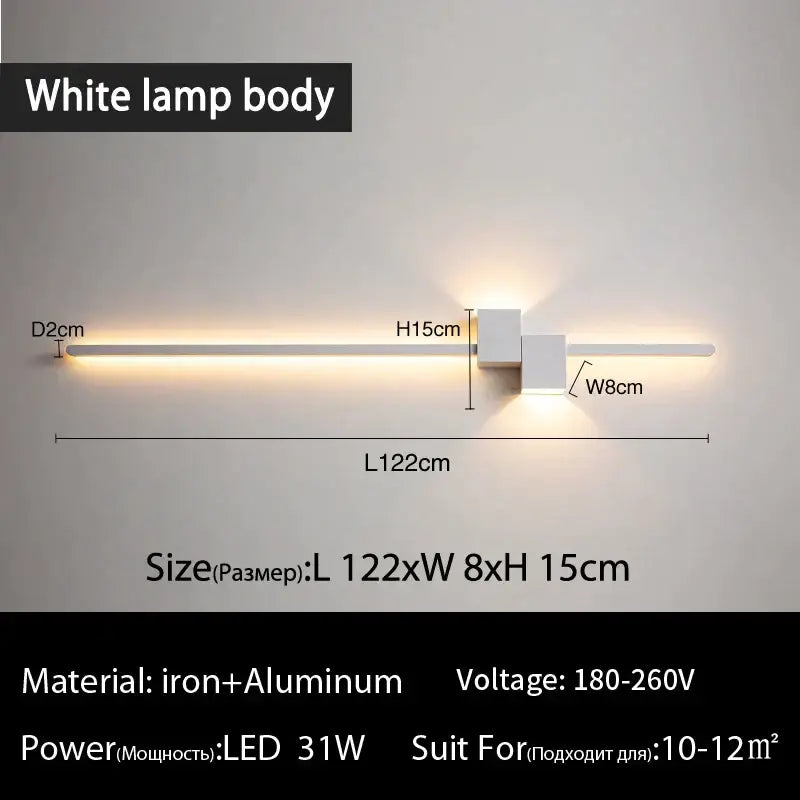 GobekUsa LED Interior Wall Lamp Black White Room Decor Modern Minimalist Lighting, photo 15 of 15