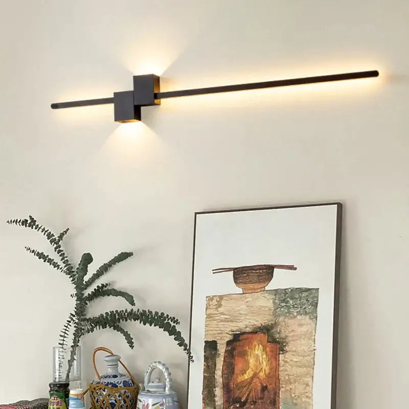 GobekUsa LED Interior Wall Lamp Black White Room Decor Modern Minimalist Lighting, photo 5 of 15