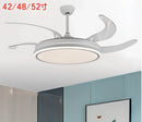 GobekUsa LED Invisible Fan Lamp Modern Ceiling Chandelier for Living Room Bedroom