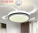 GobekUsa LED Invisible Fan Lamp Modern Ceiling Chandelier for Living Room Bedroom
