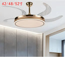 GobekUsa LED Invisible Fan Lamp Modern Ceiling Chandelier for Living Room Bedroom