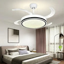 GobekUsa LED Invisible Fan Lamp Modern Ceiling Chandelier for Living Room Bedroom