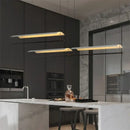 GobekUsa LED Iron Art Chandelier: Nordic Minimalist Design with Long Lights for Office