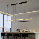 GobekUsa LED Iron Art Chandelier: Nordic Minimalist Design with Long Lights for Office