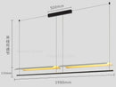 GobekUsa LED Iron Art Chandelier: Nordic Minimalist Design with Long Lights for Office