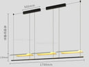 GobekUsa LED Iron Art Chandelier: Nordic Minimalist Design with Long Lights for Office