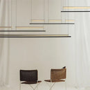 GobekUsa LED Iron Art Chandelier: Nordic Minimalist Design with Long Lights for Office