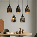 GobekUsa LED Iron Cage Pendant Light - Modern Metal Fixture for Living Room and Restaurant