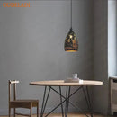 GobekUsa LED Iron Cage Pendant Light - Modern Metal Fixture for Living Room and Restaurant