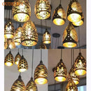 GobekUsa LED Iron Cage Pendant Light - Modern Metal Fixture for Living Room and Restaurant