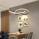 GobekUsa LED Irregular Aluminum Acrylic Chandelier for Dining Room Pendant Lighting