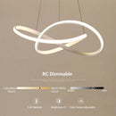 GobekUsa LED Irregular Aluminum Acrylic Chandelier for Dining Room Pendant Lighting