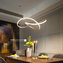 GobekUsa LED Irregular Aluminum Acrylic Chandelier for Dining Room Pendant Lighting