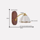 GobekUsa LED Japanese Style Wall Lights Copper Wood Bedside Lamp for Home Bedroom