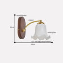 GobekUsa LED Japanese Style Wall Lights Copper Wood Bedside Lamp for Home Bedroom