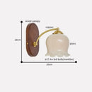 GobekUsa LED Japanese Style Wall Lights Copper Wood Bedside Lamp for Home Bedroom