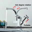 GobekUsa LED Kitchen Faucet Mixer with Swivel Spouts and Pull-Out Spray