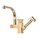 GobekUsa LED Kitchen Faucet Mixer with Swivel Spouts and Pull-Out Spray