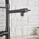 GobekUsa LED Kitchen Faucet Pull Down Mixer Tap Hot Cold Water Vessel Sink Brass