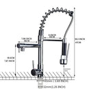 GobekUsa LED Kitchen Faucet Pull Down Mixer Tap Hot Cold Water Vessel Sink Brass