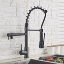 GobekUsa LED Kitchen Faucet Pull Down Mixer Tap Hot Cold Water Vessel Sink Brass