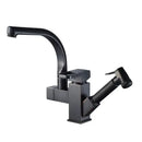 GobekUsa LED Kitchen Faucet Pull Out Sprayer Deck Mounted Hot Cold Water Tap