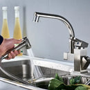GobekUsa LED Kitchen Faucet Pull Out Sprayer Deck Mounted Hot Cold Water Tap